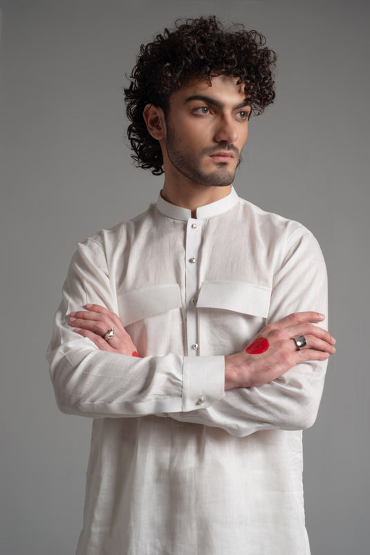 BAL - M - 28 | White Classic Kurta