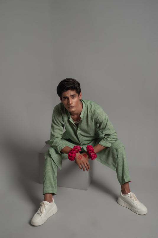 BAL - M - 26 | Pale Green Button Down Kurta