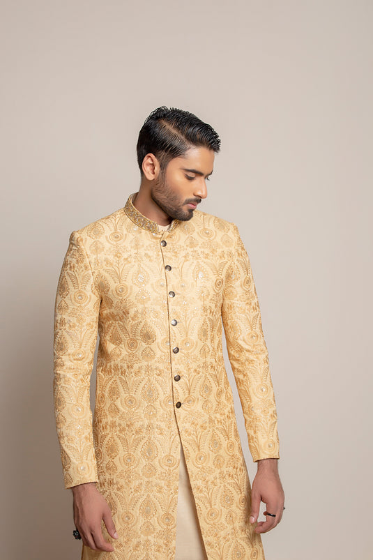 Golden Sherwani