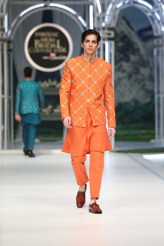 BURNT ORANGE PRINCE COAT