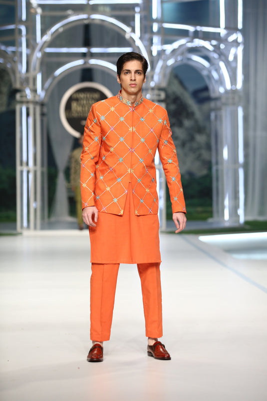 BURNT ORANGE PRINCE COAT